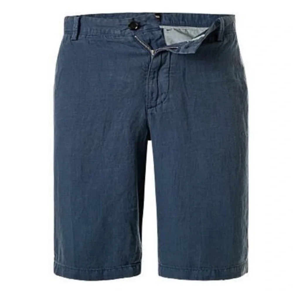 HUGO BOSS Rigan Regular Fit Linen Shorts